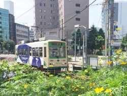 平和マネキン東京本部にある山手線大塚駅の下町情緒にあふれる風景